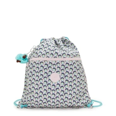 Image of Kipling SUPERTABOO Medium backpack, Geo Shell (Blue)