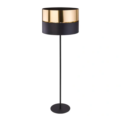 Image of TK Lighting Hilton floor lamp, black/gold