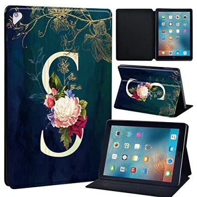 Image of Leather slim lightweight Stand Cover Case for Apple New iPad 9.7 2018 2017(6th Gen, 5th Gen)/iPad Air 2/iPad Air/iPad Pro Tablet with Auto Wake/Sleep (flowerS)