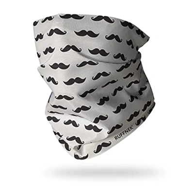 Image of Ruffnek MOUSTACHE DESIGN Multifunctional Snood Tube Scarf Neck warmer for Men ONE SIZE