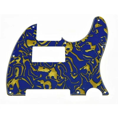 Image of KAISH 8 Hole Tele Guitar Humbucker Pick Guard TL Pickguard for Telecaster/Tele Made in USA/Mexico Blue Shell