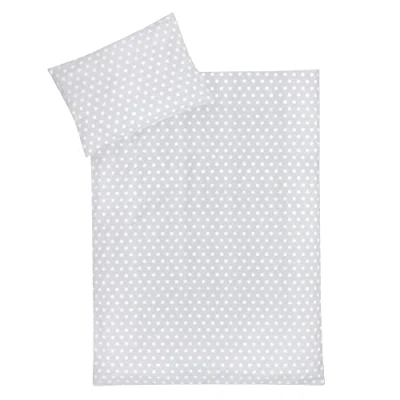Image of Julius Zöllner Children&#039;s Bed Linen 100% Cotton Standard 100 by Oeko Tex, Made in Germany, Size x 135 + 40 60 cm, Stars Grey