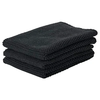 Image of Zone Denmark Knitted Kitchen Cloth, Set of 3Colour: Black