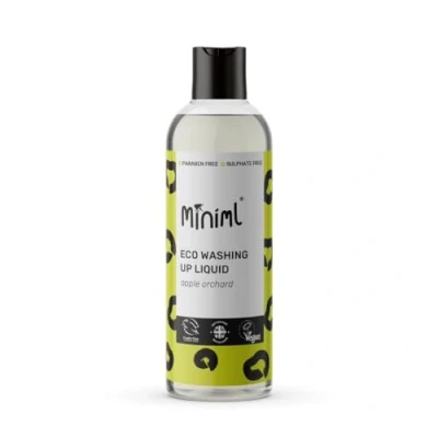 Image of Miniml Eco Washing Up Liquid 500ml Apple Orchard Scented Non Bio &amp; Skin Sensitive Friendly Dish Wash Cleaner that&#039;s Plant Based Vegan Cruelty Free Natural Cleaning Products (50 Washes)