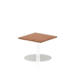 Image of Italia 600mm Poseur Square Table Walnut Top 475mm High Leg