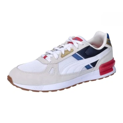 Image of Puma Unisex Adults Graviton Pro Sneakers, Warm White Club Navy Red, 4 UK