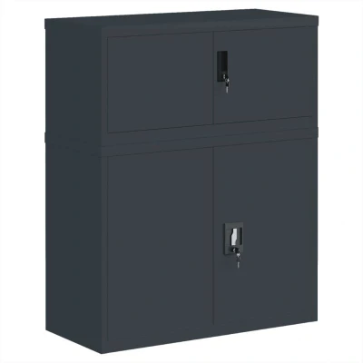 Image of vidaXL File Cabinet Anthracite 90x40x110 cm Steel