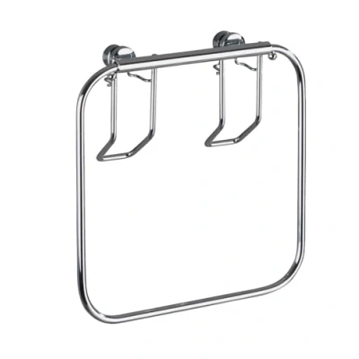 Image of WENKO Towel ring Classic, Steel, Silver, 17 x 4 cm