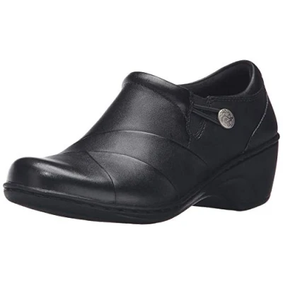 Image of Clarks Women&#039;s Channing Essa Loafer, Black Leather*5 UK