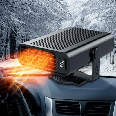 Image of Jucoan Portable Car Heater 12V 150W Heating and Cooling 2 in 1 Modes Defogger Windscreen Defrosts Automobile Fan Plug into Cigarette Lighter for All Cars