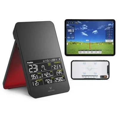 Image of Voice Caddie Unisex Sc4 Pro &amp; Golf Simulator And Launch Monitor, Black