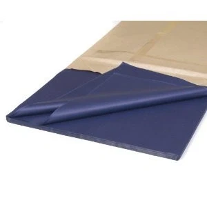 Image of 10 Sheets of Navy Blue Tissue Wrapping Paper 18GSM Colour Fast Acid Free 35 x 45cm