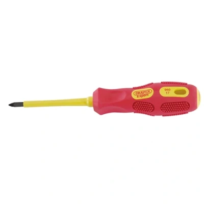 Image of Draper VDE Approved Fully Insulated PZ TYPE Screwdriver, No.1 x 80mm (Display Packed)