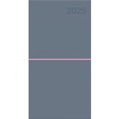 Image of 2025 Pocket Diary Slimline Softcover Week To View Elastic Closure Pastel Blue Planner Home Office