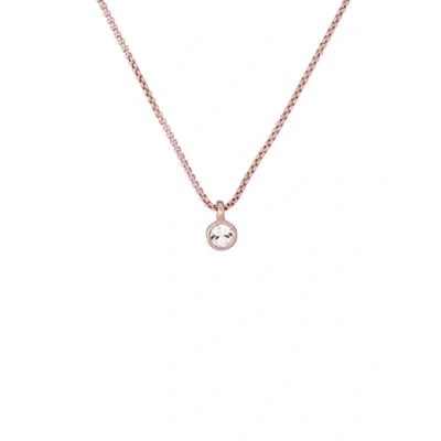 Image of Ted Baker Sininaa Crystal Pendant Necklace For Women (Rose Gold/Crystal)
