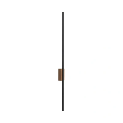 Image of TK Lighting LED wall light Flash black/walnut height 108 cm 1 bulb