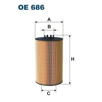 Image of 7420796782, 7420998809 Oil Filter FILTRON OE 686 Insert