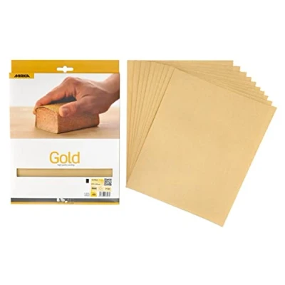 Image of Mirka Gold sandpaper sanding sheet / 230x280 mm grit P180 10 pcs For plaster, filler, chipboard, wood, varnish.