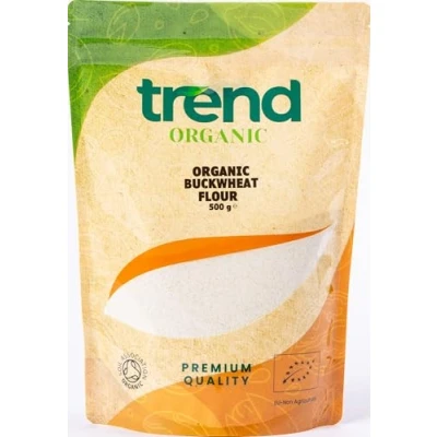 Image of Trend Organic Buckwheat Flour Ideal for Baking &amp; Cooking, Can be Used as Thickening Agent Soups, Stews, and Sauces Certified Organic, Vegan, Non GMO, No Additives, Preservatives, 500g
