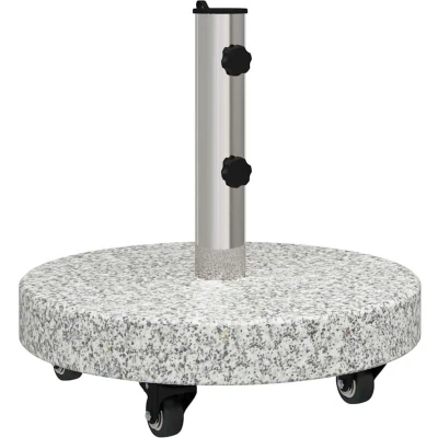 Image of vidaXL Parasol Base Adjustable Grey 45 x cm Granite