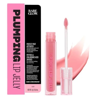 Image of Babe Original Plumping Lip Jelly High Shine Gloss for Fuller, Thicker Lips, Moisturizing and Soothing, Blush