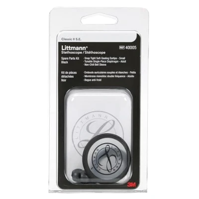 Image of 3M Littmann Stethoscope Spare Parts Kit, Classic II S.E., Black, 40005