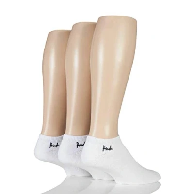 Image of Pringle Mens 12 14 Socks for Larger Feet Pack of 3 Cotton Secret White