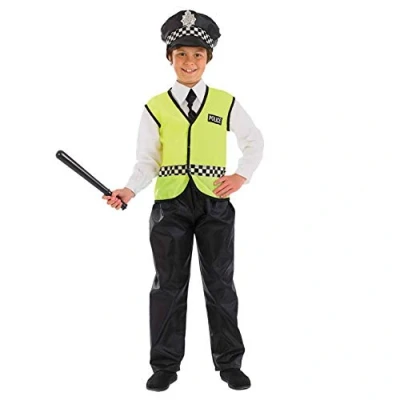 Image of Fun Shack Police Costume Kids, Kids Costume, Officer Outfit, Small