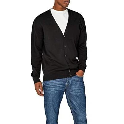 Image of Henbury Mens V Lightweight Cardigan Black XXX Large