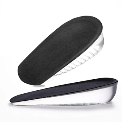 Image of Qrity 1 Pair Gel Height Increase Heel Insoles, 2 CM Invisible Shoe Lifts Inserts, Cushion Elastic Shock Absorption Pads for Men