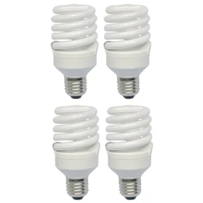 Image of 4 x Bell 04926 23W Ultra Mini T2 Spiral Lamp ES/E27, 2700K Warm White
