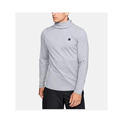 Image of Under Armour Men Coldgear Rush Hoodie Long Sleeve Shirt Mod Gray//Black (011), Large