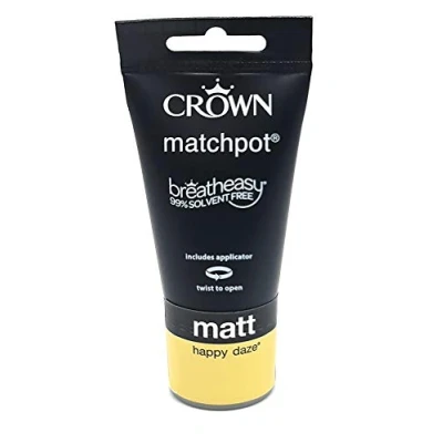 Image of Crown Walls and Ceilings Matt Emulsion Paint, Happy Daze 40ml Sample