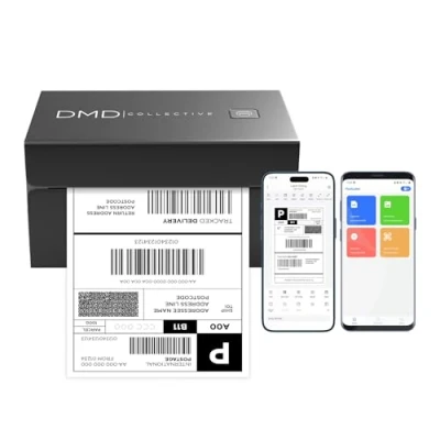 Image of DMD® Thermal Label Printer, 4x6 Shipping Bluetooth Connection Postage Printer for Business, Compatible with Etsy, Shopify, eBay, Amazon, Royal Mail, DHL, DPD, Evri