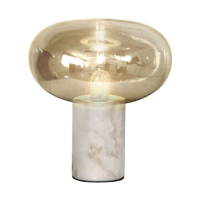 Image of Fungi Globe Table Lamp White, Amber, E27