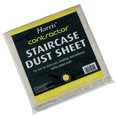 Image of Besto Dust Sheets for Painting, Home Decor, To Cover Staircase, Floor, Furniture, Runner and Corridors Thick Cotton Twill Sheet Protector 1 Roll 24ft X 3ft