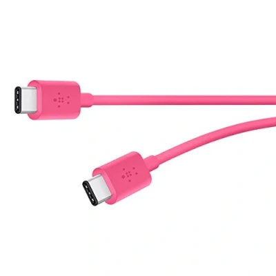 Image of Belkin USB C to Cable, 1.8 m (USB IF Certified, 480 Mbps, Compatible with MacBook Pro, Google Pixel, Huawei P9, Nexus 5x, 6P, OnePlus 2, Nintendo Switch and More Devices) Pink