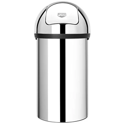 Image of Brabantia 402623 Push bin 60 Litre Brilliant Steel, Stainless, 60l