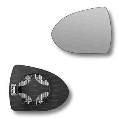 Image of Less4spares Replacement Wing Mirror Glass Left Compatible with Kia Sportage 2010 2015 CLIP ON Passnager Near Side N/S Heated Convex