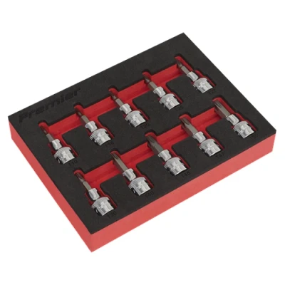 Image of Sealey Premier TRX Star* Socket Bit Set 10pc 3/8&quot;Sq Drive