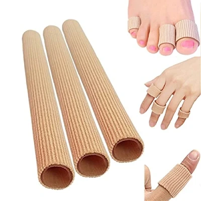 Image of 3 x Toe Protection Caps Separator Tube Bandage Silicone Finger Pad