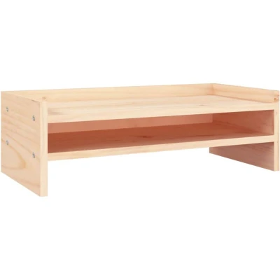 Image of vidaXL Monitor Stand 50x24x16 cm Solid Wood Pine