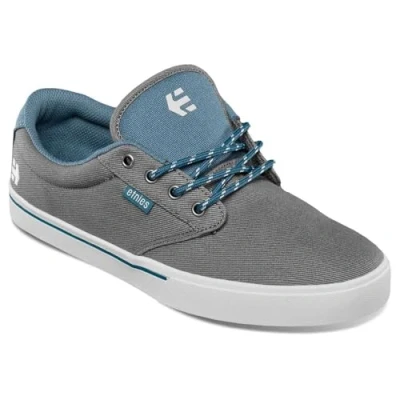 Image of Etnies Men&#039;s Jameson 2 ECO Skate Shoe, Grey/Grey/Blue, 10 UK