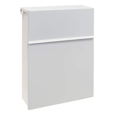 Image of Arregui Figure E6701 Exterior Steel, Size Mail &amp; Magazines, Capped Lock, Medium Wall Mailbox, Rain Resistant, Easy to Install, White, Tamaño M (DIN A4) 36 x 26.8 10cm