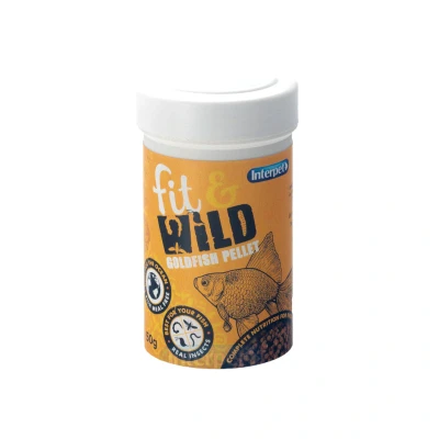 Image of Interpet Fit &amp; Wild Aquarium Fish Food, Natural Ingredients, Healthy Goldfish Food Pellets, Complete Nutrition, Ocean Friendly, Fishmeal Free, 50g