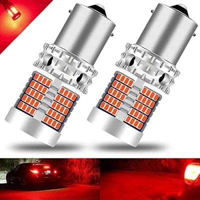Image of Maimiao 2Pcs 1156 BA15S P21w Brake Light Bulb, 12 24V 89 SMD 3400LM Canbus Error Free No Hyper Flash Led Bulb Super Bright and Waterproof For Rear Fog Light, Position (Red)