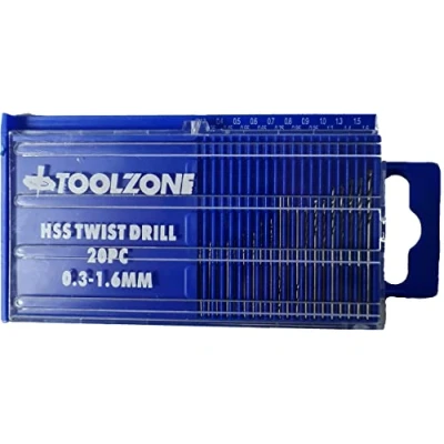 Image of Toolzone 20 Piece Microbox Precision Drills