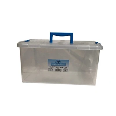Image of TML 15 Litre Plastic Storage Box Container With Clip On Lid and Handle by (TML812)