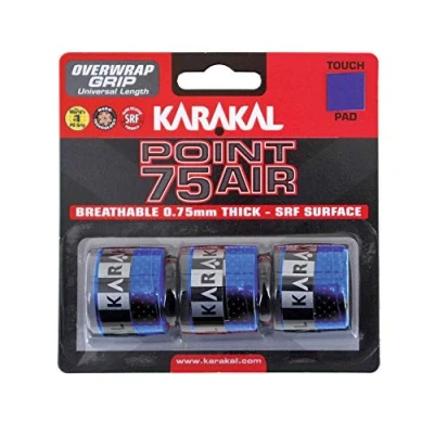 Image of Karakal Point 75 Air Overwrap Grip Pack of 3, Color Blue