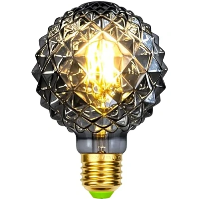 Image of Tianfan Led Bulbs Vintage Light Bulb 4W Crystal Pineapple Edison G95 220/240V E27 Specialty Decorative (Smoke)